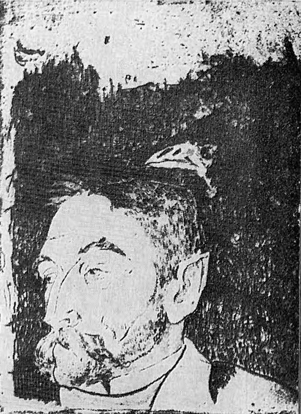 Портрет на Маларме с гарван. 1891. Офорт. (Гарванът е заимствуван от една рисунка на Мане) s_garvan.jpg