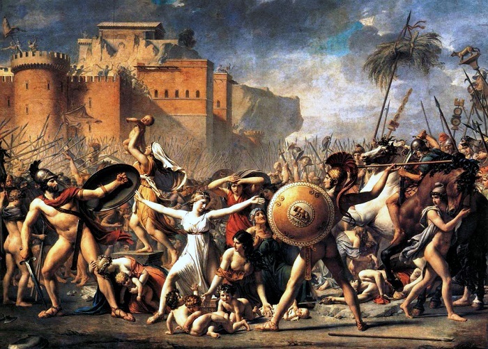 Жак Луи Давид, Отвличането на сабинянките, 1799 г. Маслени бои върху платно, 3,85 х 5,22 м. 40_david.jpg